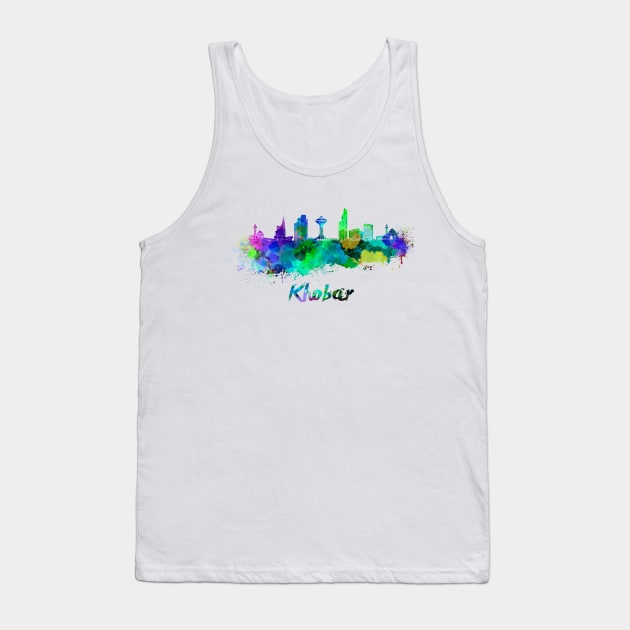 Khobar skyline in watercolor Tank Top by PaulrommerArt